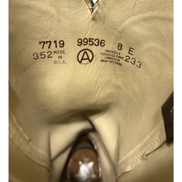 Dingo Boots Men’s Size 8E Burgundy Red Leather Cowboy Western Pull On Vintage - Picture 10 of 12